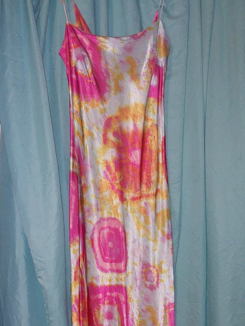 Maria Bonita Tie-Dye Pattern Slip Dress Medium